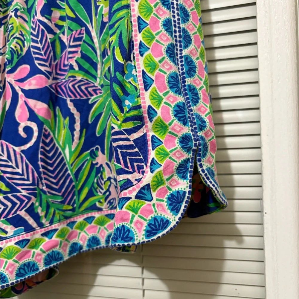 Lilly Pulitzer Strapless Rikki Tropical Floral Tiger Print Romper - Picture 5 of 11